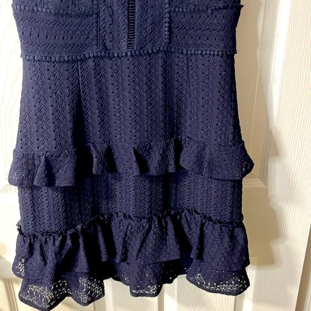 ⭐️ Adelyn Rae dark navy blue lace dress - size small - Picture 3 of 11